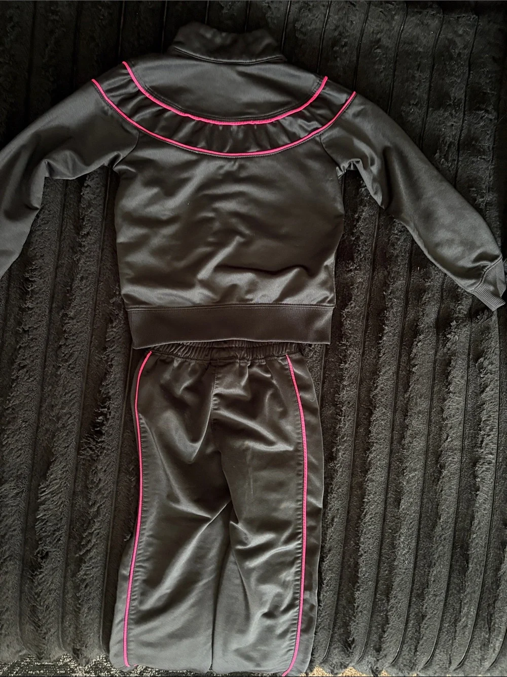 Toddler Girls Nike Black and Pink Zip-Front Kids  Set